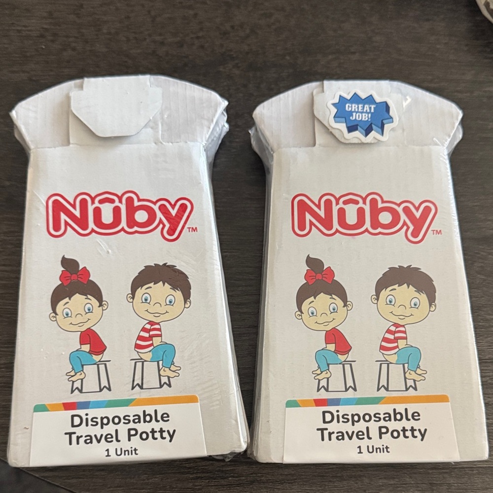 2 Nuby Disposable Travel Potty set